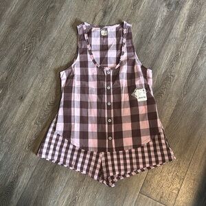 Gingham free people set